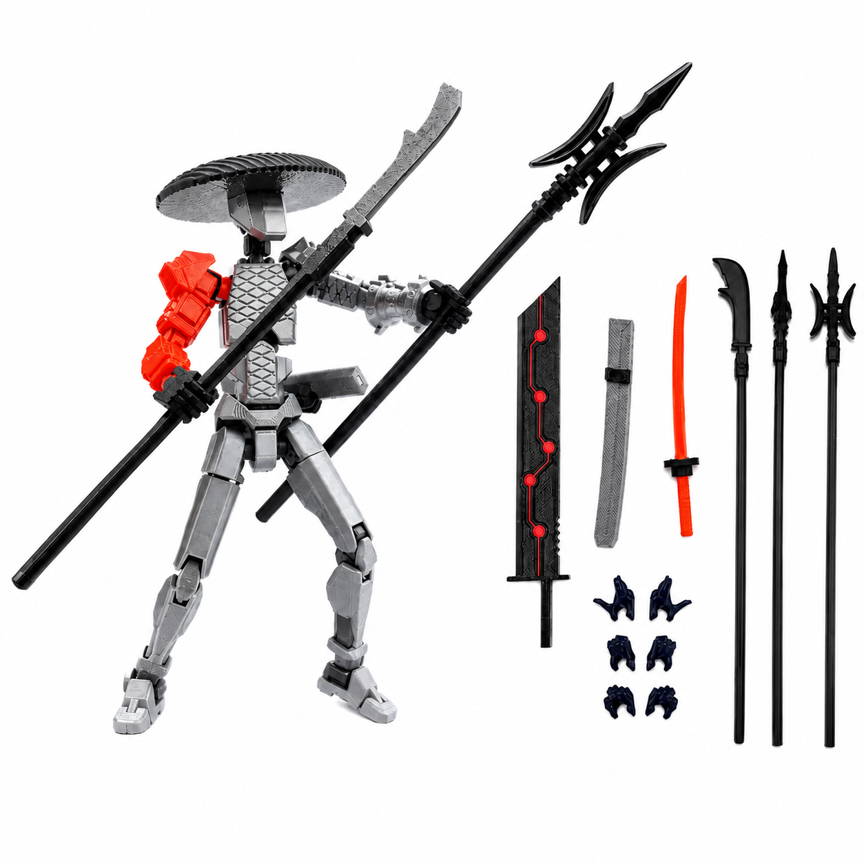 Silver hero articulated figure